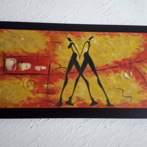 QUADRO ETNICO DIPINTO A MANO