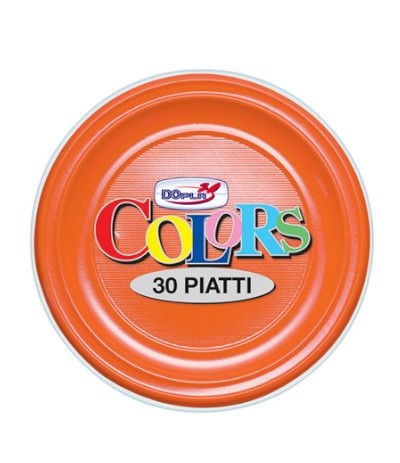 piatti piani dopla arancione- 30 pezzi