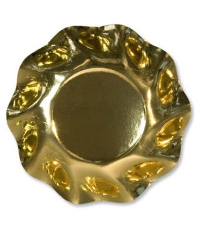 coppette oro cartone cm 18,5 - 10 pezzi