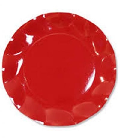 piattini piccoli rossi cm 18 cartone- 10 pezzi