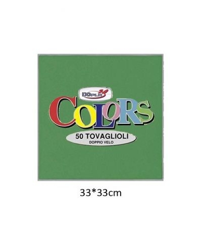 tovaglioli dopla verde scuro- 50 pezzi