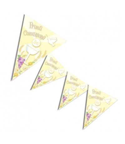 Bandierine prima comunione in pvc- 3,60 mt