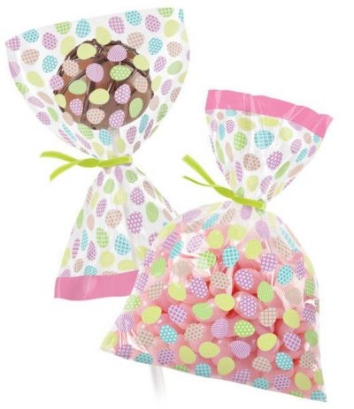 mini sacchetti con uova decorate- 25 pezzi