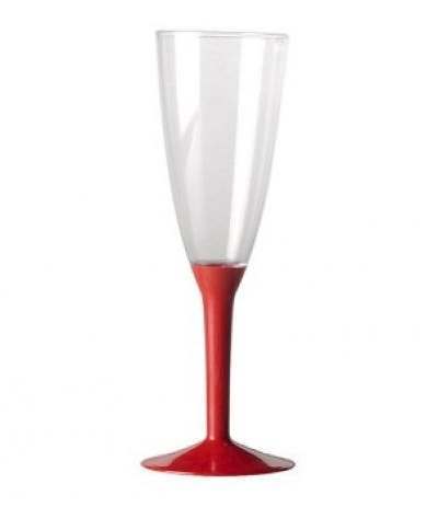calici flute rossi- 20 pezzi