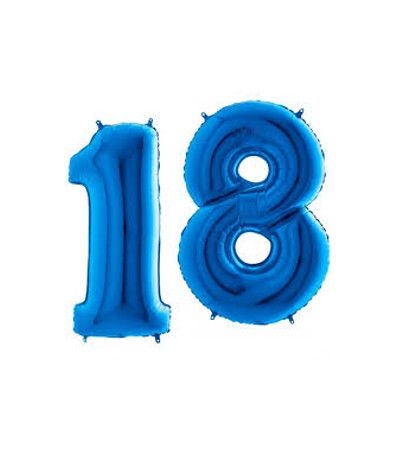 palloncino mylar blu numero 18- 1 mt