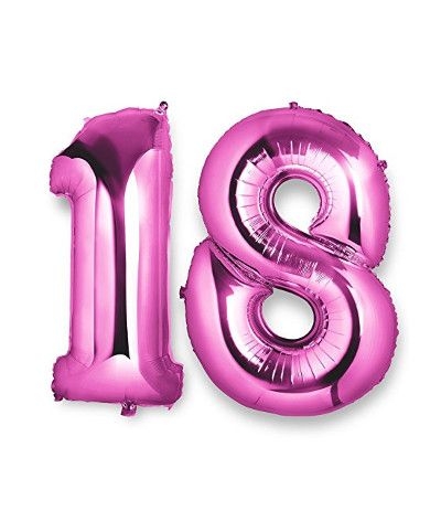 palloncino mylar fucsia numero 18- 1 mt