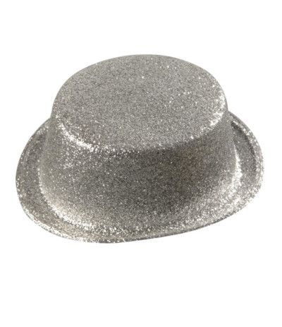 cappellino paiettato per feste argento