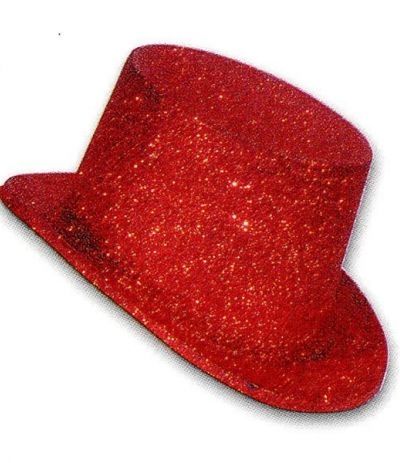 cappellino paiettato per feste rosso