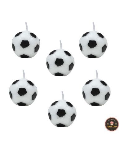Candeline palloni calcio juve-6 pezzi