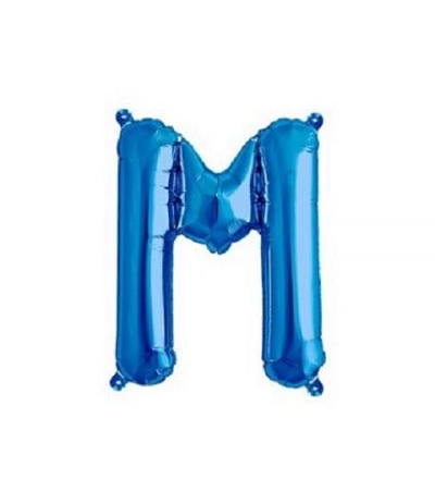 palloncino lettere m blu- 35 cm