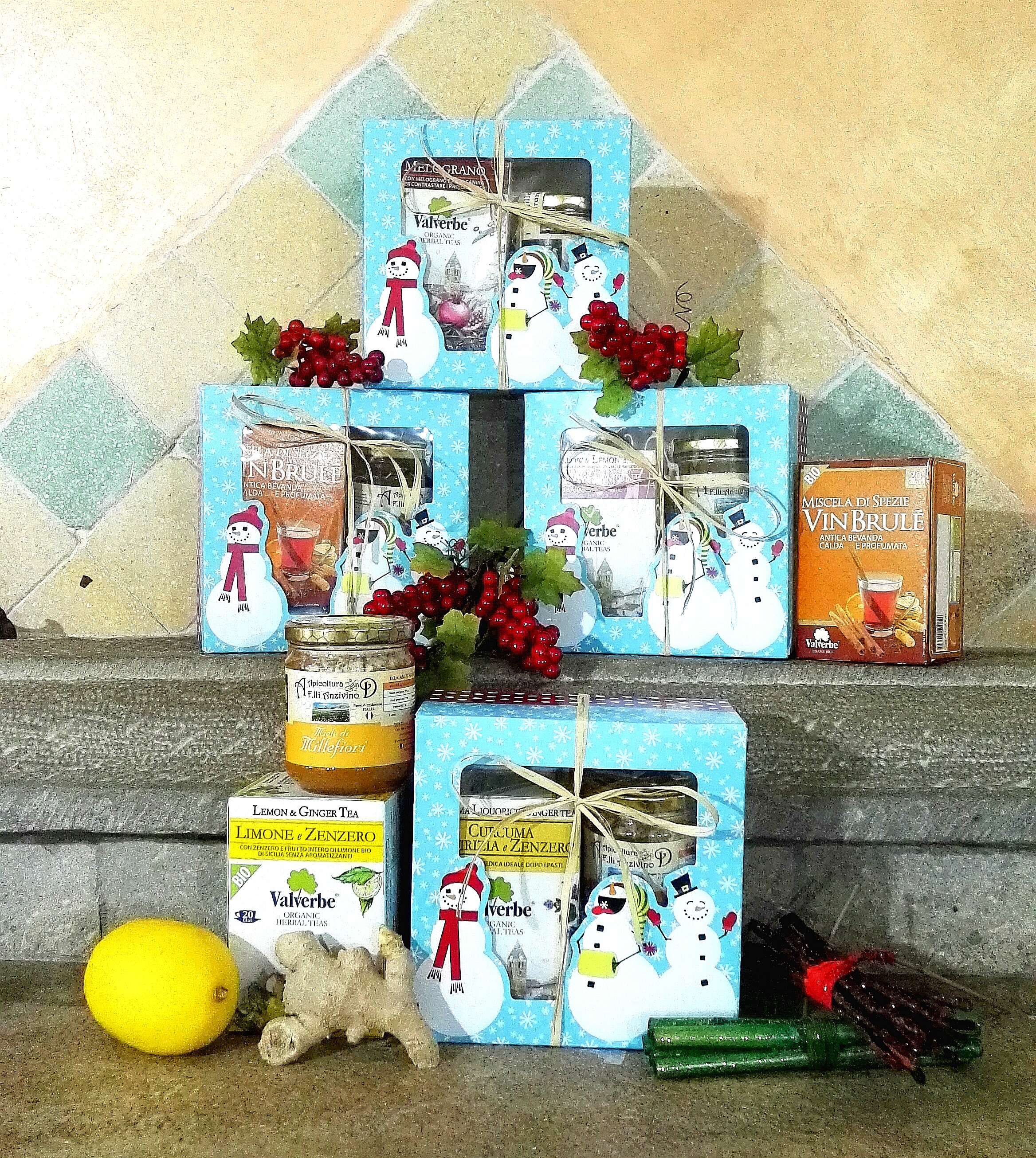 confezione regalo tisana + miele >> Dolci e Decori