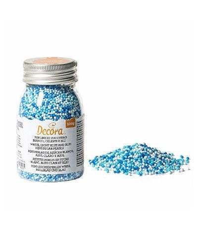 perline di zucchero sfumate azzurre- 100 gr