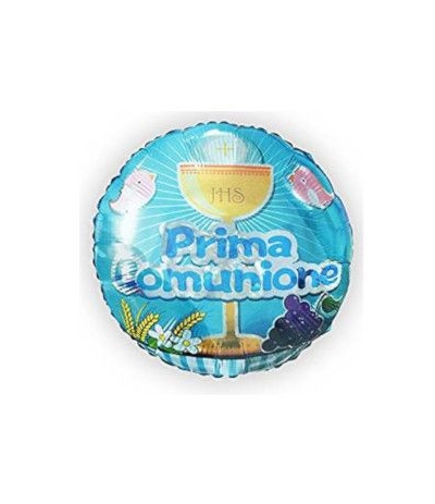 Palloncino mylar prima comunione azzurro cm 45