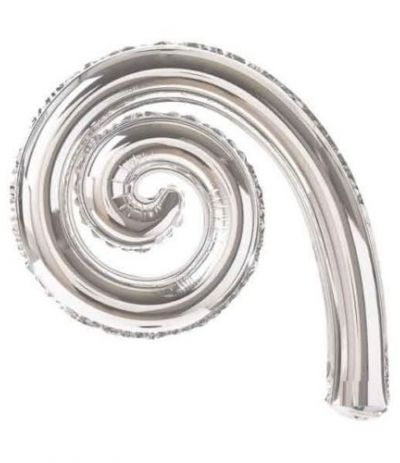 palloncino mylar spirale argento- 43 cm