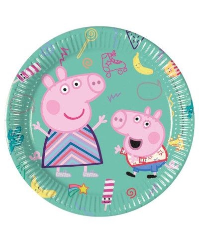 piattini peppa pig- 8 pezzi