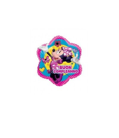 palloncino mylar minnie fiore rosa- 38 x 35 cm