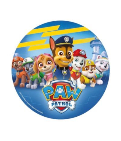 Cialda tonda in pasta di zucchero A3- Paw Patrol 30 cm