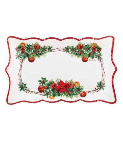 vassoietto carta natale rossa- 30 x 18 cm 4 pezzi