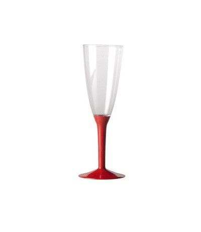 calici flute rosso big party- 20 pezzi