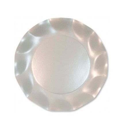 piattini bianco perlato 21 cm- 10 pezzi