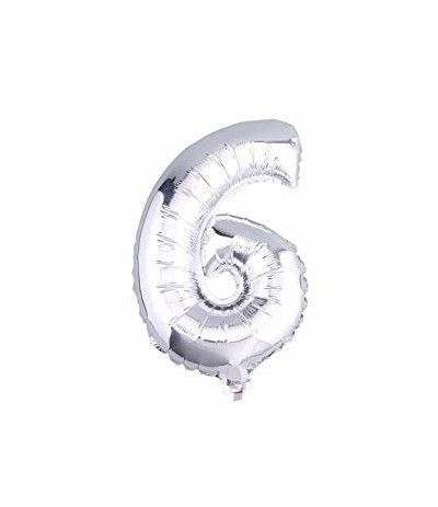 PALLONCINO PICCOLO MYLAR NUMERO 3 ARGENTO - 35cm