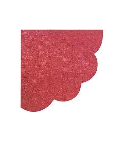 tovagliolo smerlato rosso- 16 pezzi