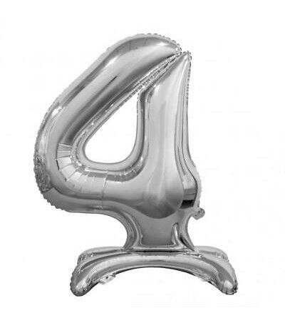 pallone mylar argento con base - num 4