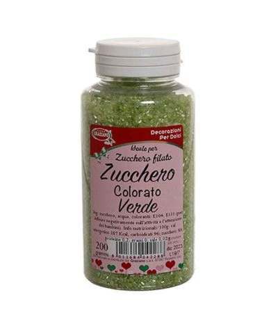 zucchero colorato verde- 200 gr