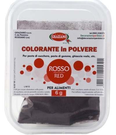 Colorante in polvere rosso 6gr