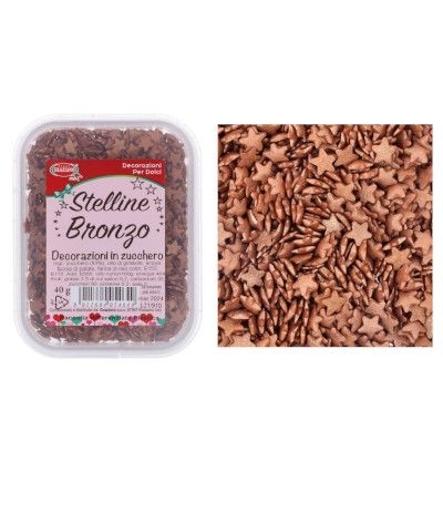 stelline bronzo zucchero 40gr