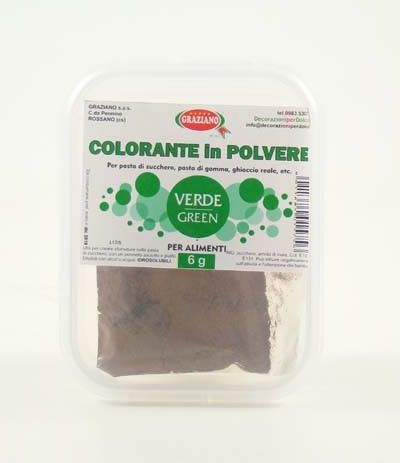 Colorante in polvere verde 6gr