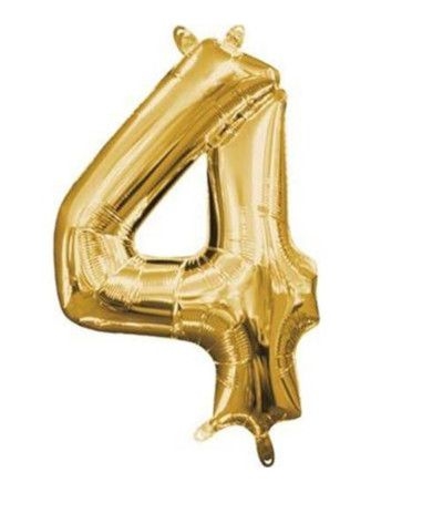 palloncino mylar numero 4 oro cm40