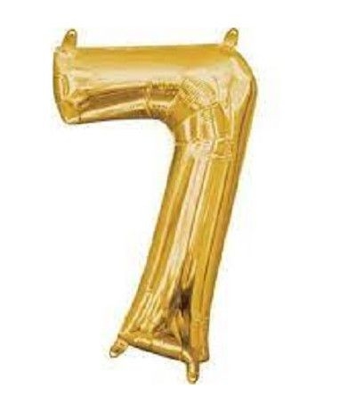 palloncino mylar numero 7 oro cm40