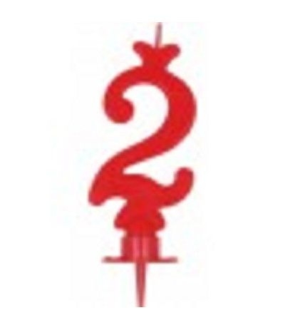 candeline ipergel numero 2 rosso
