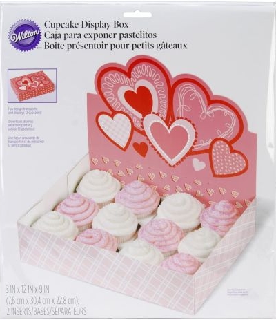 3 scatole per 12 cupcake san valentino