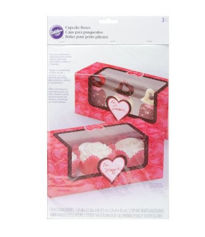 3 scatole porta capcake wilton amore