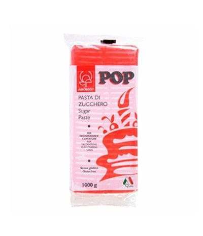 pasta di zucchero modecor pop rossa-1kg