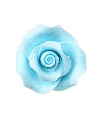rosa di zucchero azzurra media - 5 cm