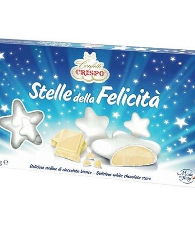 confetti crispo stelle bianche perlate- 500 gr