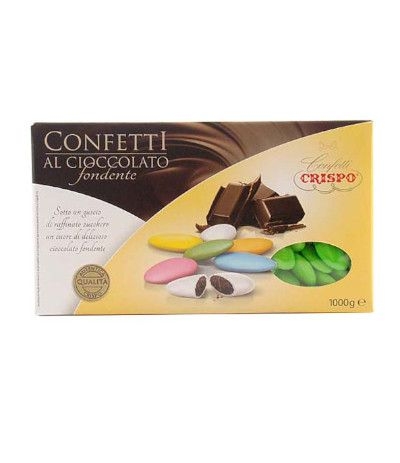 confetti crispo verde cioccolato fondente- 1kg