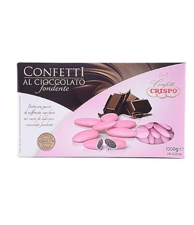 confetti crispo rosa cioccolato fondente- 1kg