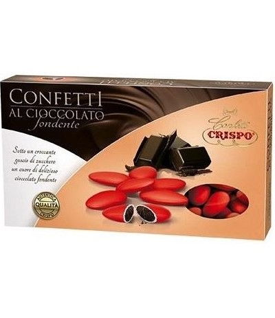 confetti crispo rossi cioccolato fondente- 1 kg