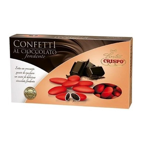 confetti crispo rossi cioccolato fondente- 1 kg >> Dolci e Decori