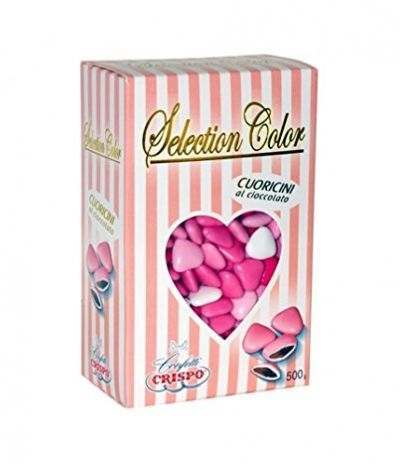 confetti crispo cuoricini rosa selection- 500 gr