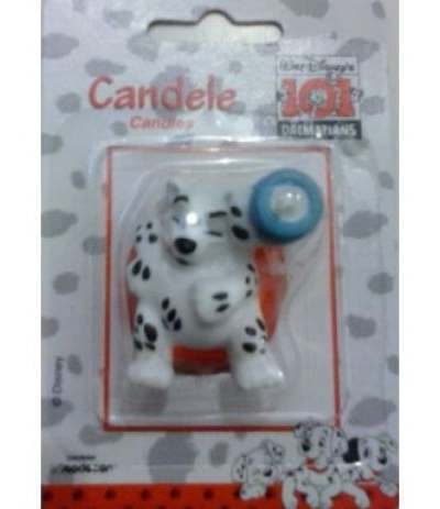 Candela carica 101 dalmata con biberon con latte- 5 cm