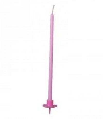 candelina alta spessa rosa- 20 cm
