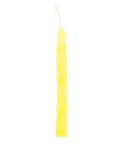 candelina piccola singola gialla- 7 cm