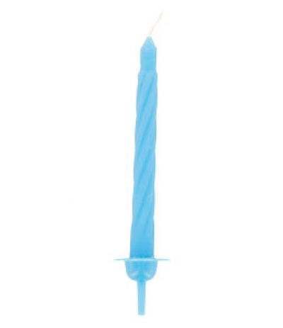 candelina piccola singola azzurra- 7 cm