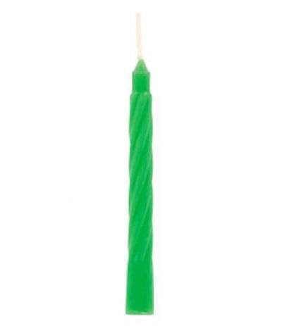 candelina piccola singola verde-7 cm