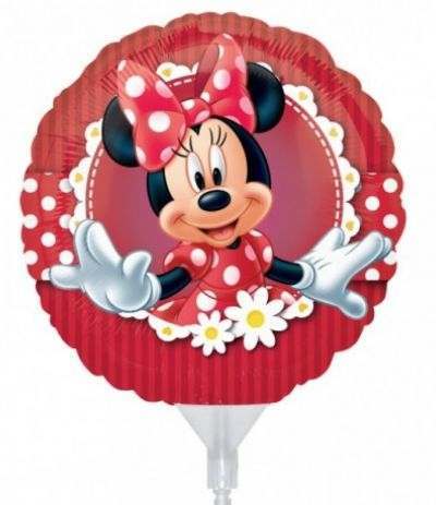 Palloncino Mylar Tondo Rosso Minnie